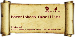 Marczinkech Amarillisz névjegykártya